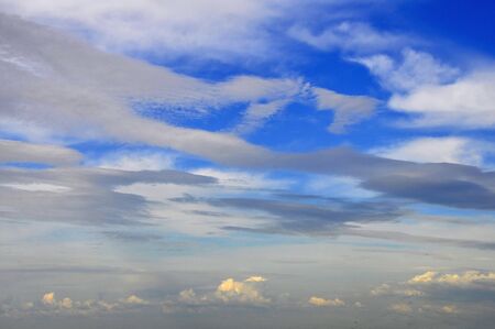 The vast blue sky and clouds sky.の写真素材