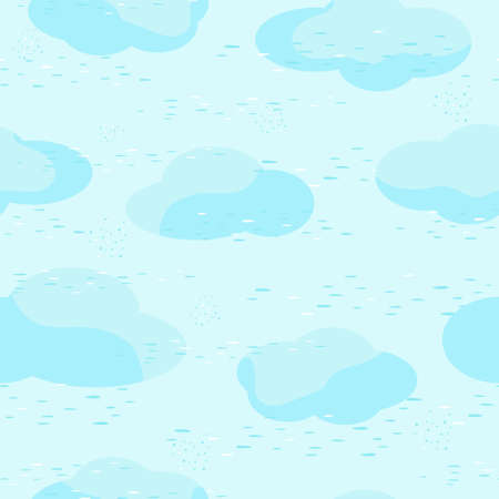 Seamless pattern with clouds. Graphic design for children.のイラスト素材