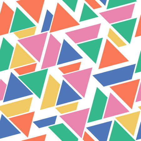 Triangle seamless pattern. Geometric shapes. Prints, packaging templates, textiles, bedding and wallpaper.のイラスト素材