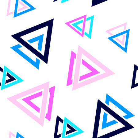 Triangle seamless pattern. Geometric shapes. Prints, packaging templates, textiles, bedding and wallpaper.のイラスト素材