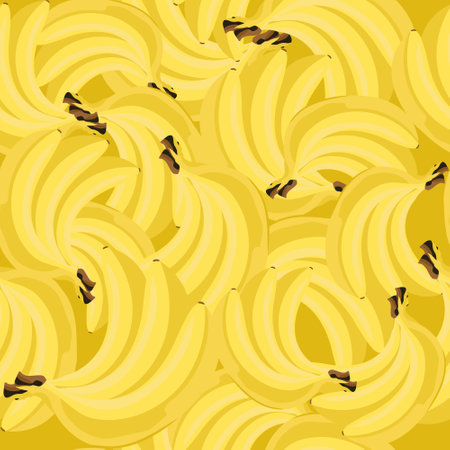 Tropical fruits seamless pattern. Bananas. Prints, textiles, bedding and wallpaper.のイラスト素材