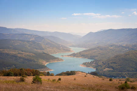 Amazing view from viewpoint Smilovica on Old mountain of meandering Zavoj lake