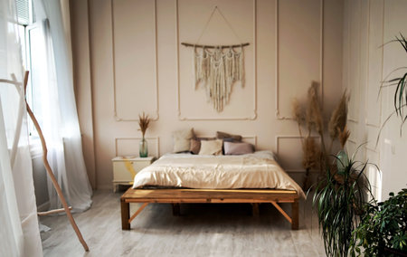 Beautiful Interior In The Style Boho.の写真素材