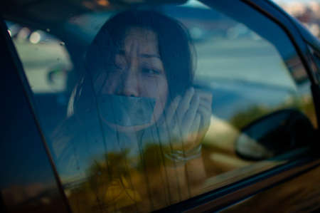 Abduction And Rape. A Woman Prisoner In The Car. Missing people