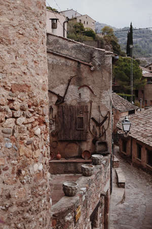 old brick castle in spain. Gorgeous old medieval stone tower.