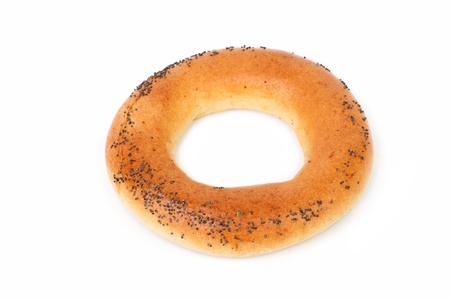 Bakery bagel isolated on white background 
