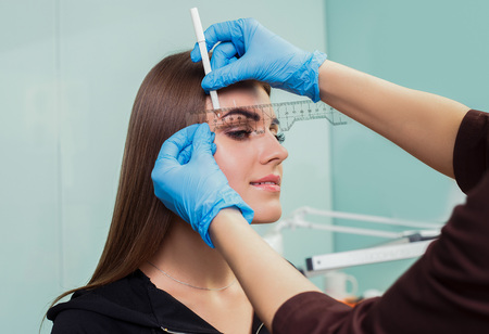 Permanent eyebrow make up.の写真素材