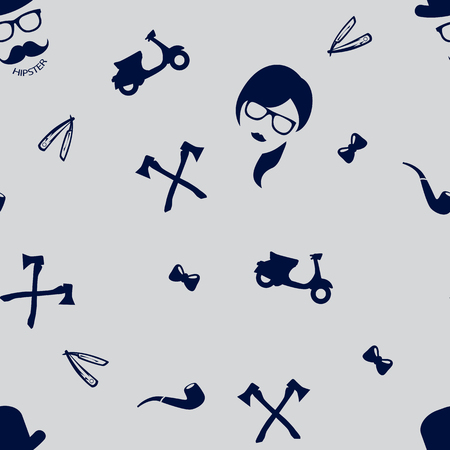 Hipsters, Bikes and Razorsのイラスト素材