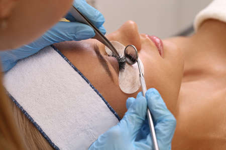 Eyelash Extension Procedureの写真素材