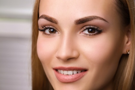 Permanent make up on eyebrows.の写真素材