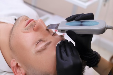 Ultrasonic face scrubber close up.