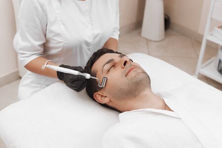 The device is facial cosmetology.の写真素材