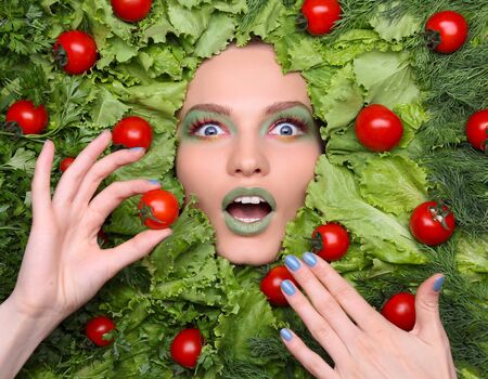 The concept of a healthy diet, diet, vegetarian food.の写真素材