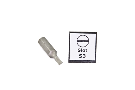 Slot screwdriver bit - size S3の写真素材