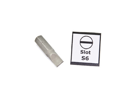 Slot screwdriver bit - size S6の写真素材