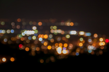 Defocused city light の写真素材