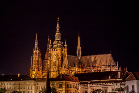 St  Vitus Cathedral view from Charles Bridgeの写真素材
