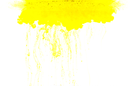 Color clouds flowing underwater isolated on a white backgroundの写真素材