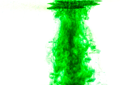 Color clouds flowing underwater isolated on a white backgroundの写真素材