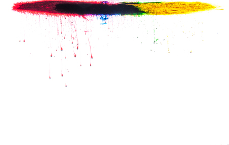 Color clouds flowing underwater isolated on a white backgroundの写真素材