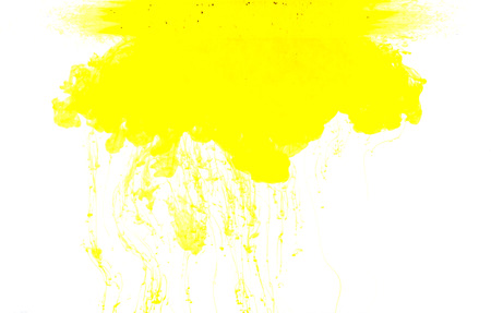 Color clouds flowing underwater isolated on a white backgroundの写真素材
