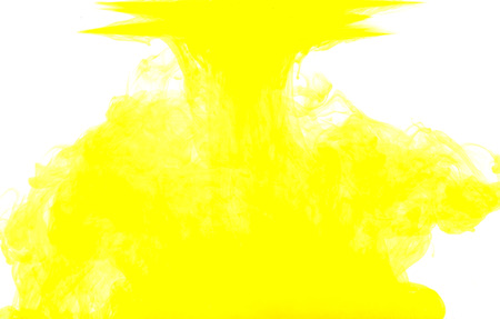 Color clouds flowing underwater isolated on a white backgroundの写真素材