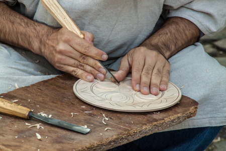 Carpenter working on his next masterpiece.の写真素材