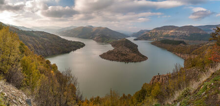 Arda river turn near Suhovo village, Bulgariaの写真素材