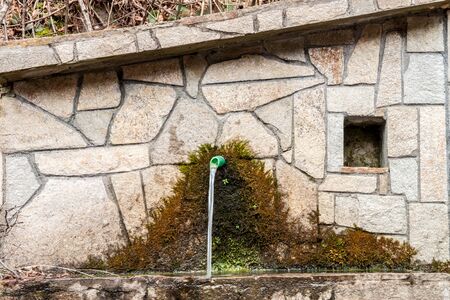 Water fountain neat an eco path.の写真素材