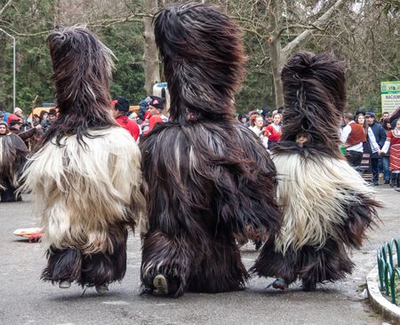 YAMBOL, BULGARIA - MARCH 08, 2015 - Kukerlandia - mask festival and masquerade games 08 March 2015....