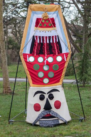YAMBOL, BULGARIA - MARCH 08, 2015 - Kukerlandia - mask festival and masquerade games 08 March 2015....