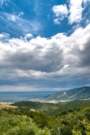 Landscape view above the Kuklen village in Bulgaria
