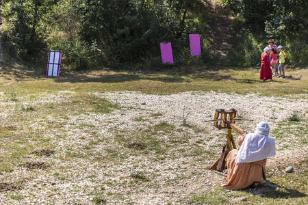 ASENVOGRAD, BULGARIA - JUNE 25, 2016 - Medieval fair in Asenovgrad recreating the life of Bulgarians...