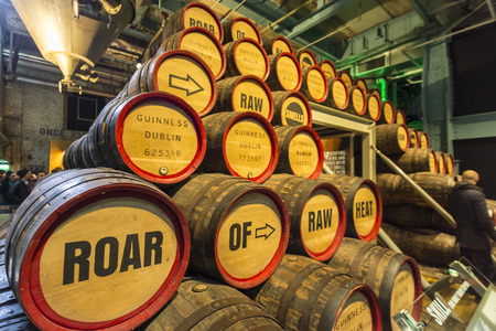 DUBLIN, IRELAND - MARCH 17, 2017 - Guinness storehouse brewery in Dublin, Ireland. Showcasing...