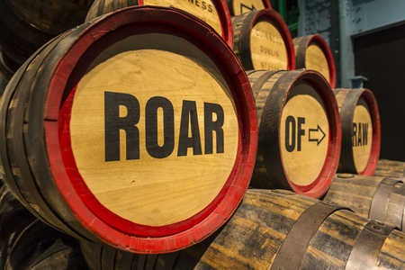 DUBLIN, IRELAND - MARCH 17, 2017 - Guinness storehouse brewery in Dublin, Ireland. Showcasing...