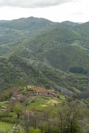 Abandoned and destroyed house in the Rhodope mountain in Bulgariaの写真素材
