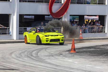 PLOVDIV, BULGARIA - JUNE 08, 2019 - Diesel drift car racing and time attack competition in Plovdiv...