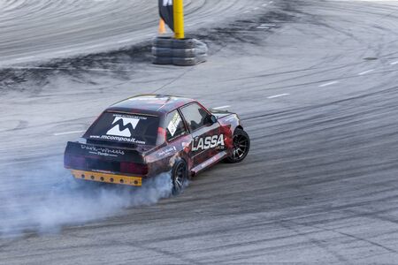 PLOVDIV, BULGARIA - JUNE 08, 2019 - Drift car racing and time attack competition in Plovdiv city in...