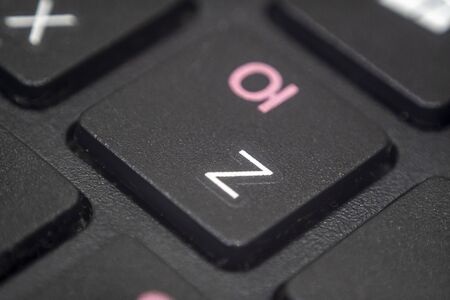 Extreme macro of the letter Z on a laptop keyboardの写真素材