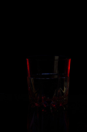 glass with liquid on isolated backgroundの写真素材