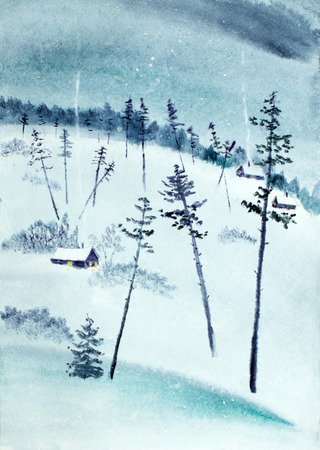 snow and stars at christmasの写真素材