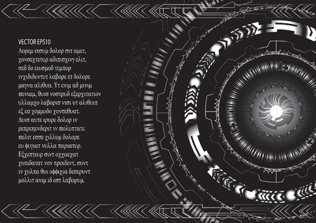 Technological  background black and whiteのイラスト素材