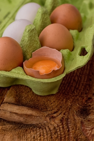 Broken chicken egg   の写真素材