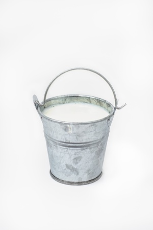 Bucket with milkの写真素材
