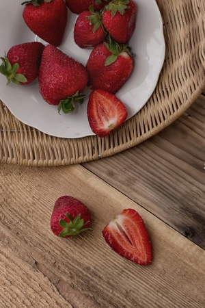 Juicy strawberryの写真素材