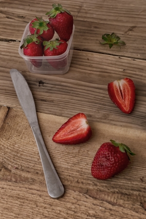 Juicy strawberryの写真素材