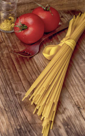 pasta and tomatoesの写真素材