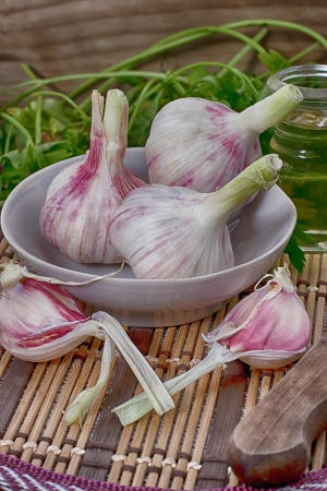 A sharp spice is  garlicの写真素材