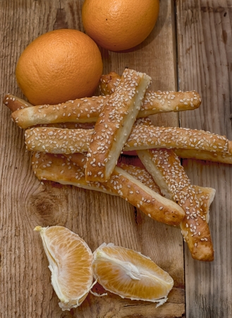 Delicious baking from a test with orange