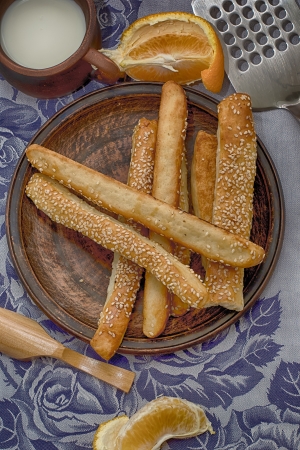 Delicious baking from a test with orangeの写真素材